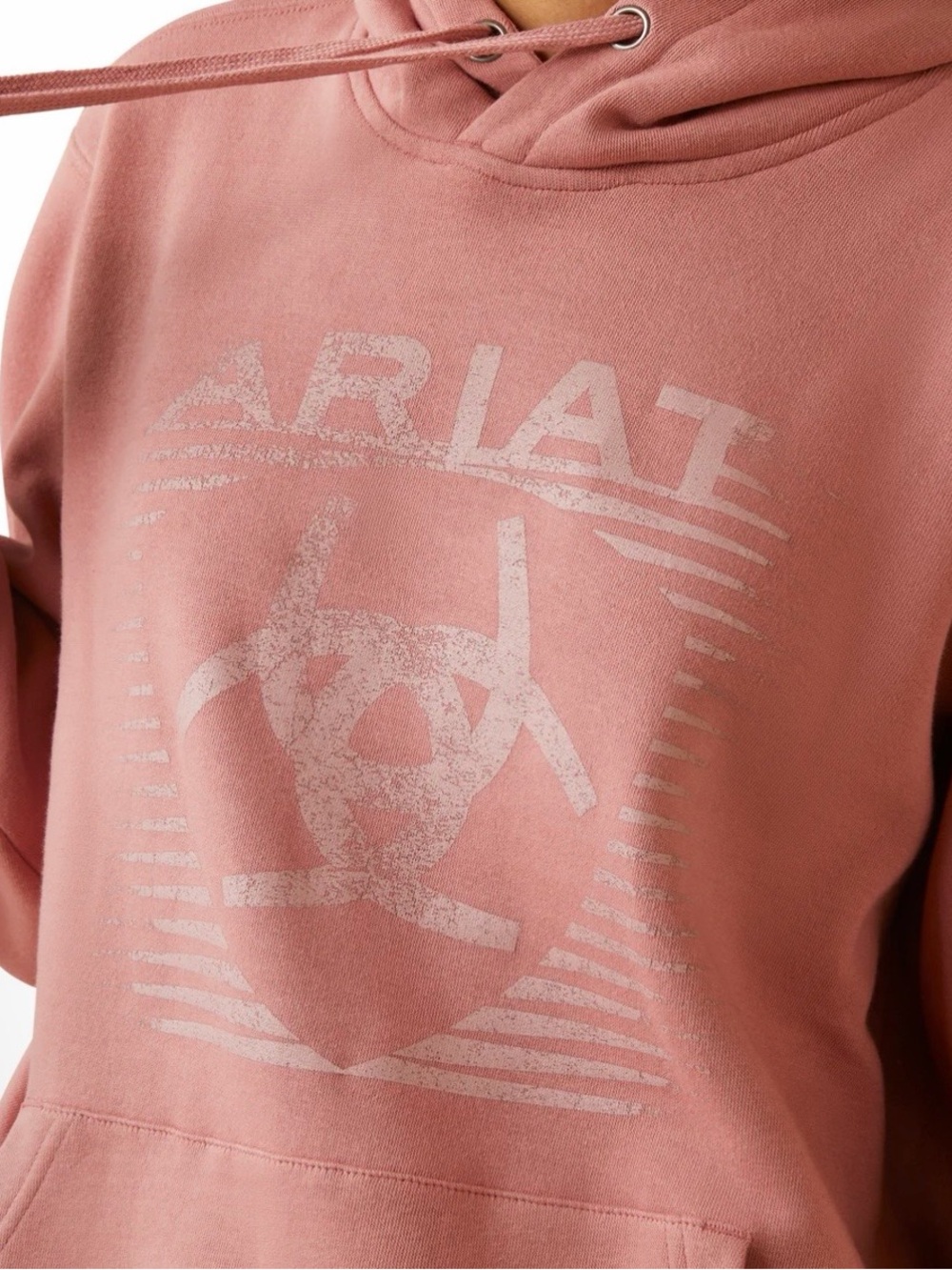 ARIAT REAL Fading Lines Rose Hoodie Sz L - Picture 11 of 16